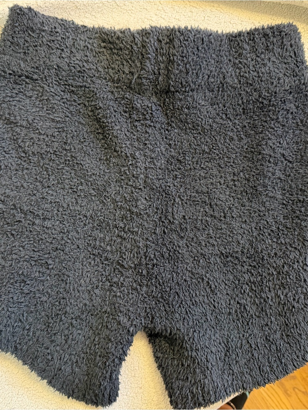 Skims Cozy Knit Black Shorts